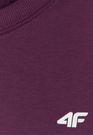 Bluza Damska 4F Bez Kaptura Sportowa Regular Casual Dresowa Burgundowa 4FWSS26TSWSF2204