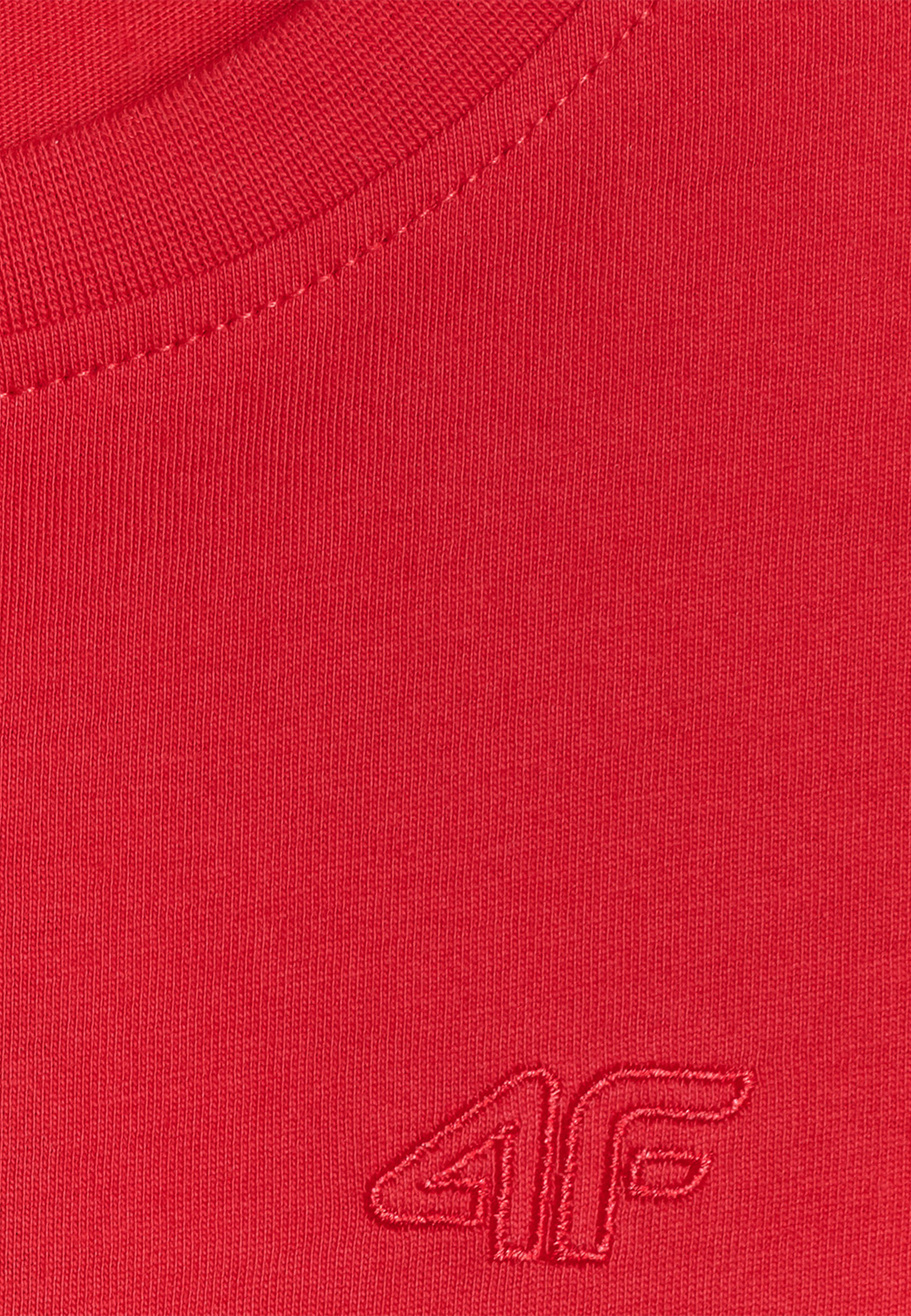Koszulka Chłopięca 4F T-shirt Z Logo Sportowy Casual Czerwony 4FJWSS26TTSHM3006