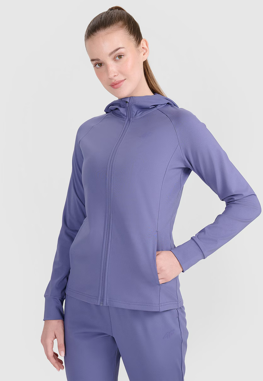 Bluza Damska 4F Treningowa Sportowa Rozpinana Fioletowa 4FRSS25TFSWF467