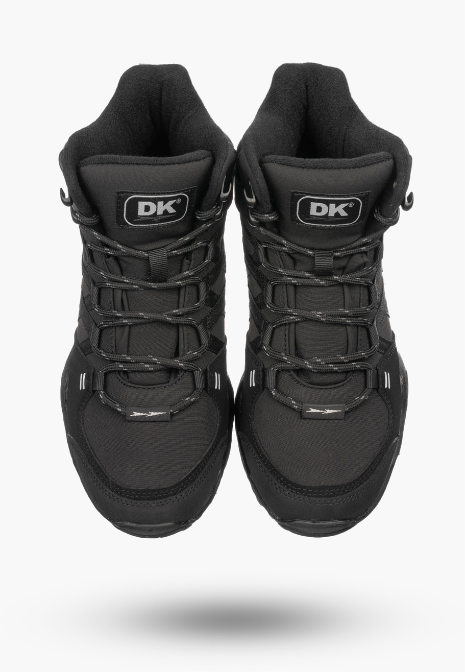 Buty Trekkingowe Damskie DK Młodzieżowe Sportowe Softshell Wysokie Czarne