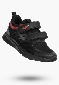 Buty Chłopięce Sneakersy Na Rzepy Sportowe Materiałowe Czarne A-521