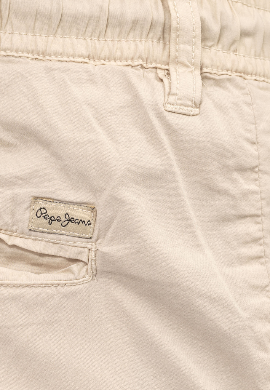 Spodnie Męskie Pepe Jeans Relaxed Proste Cienkie Bawełniane Beżowe
