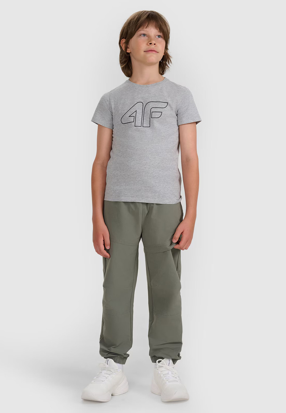 Koszulka Chłopięca 4F T-shirt Z Nadrukiem Szary 4FJWMM00TTSHM2331