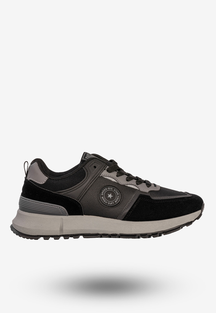Sneakersy Męskie BIG STAR Buty Sportowe Półbuty Czarne SS174062