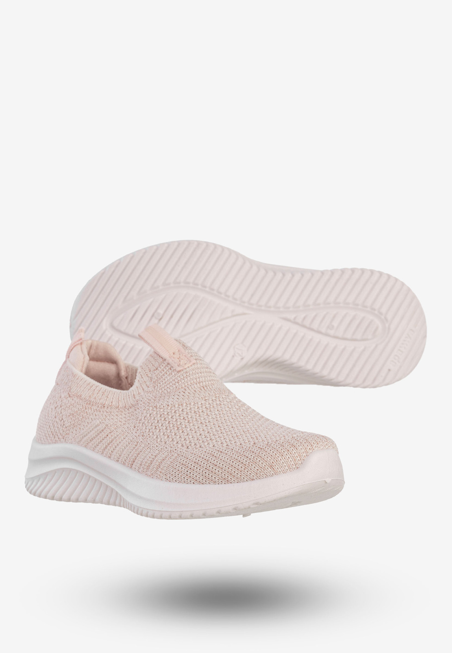 Sneakersy Dziecięce Wsuwane Buty Sportowe Półbuty Pudrowy Róż Apawwa Z2400P
