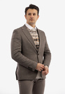 Marynarka Męska Brązowa Elegancka w Kratę RIBAS 3029