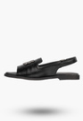Sandały Damskie Skórzane Buty Eleganckie Letnie Casual Czarne