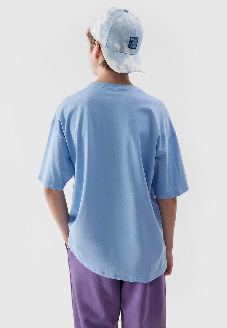 Koszulka Chłopięca 4F T-shirt Niebieski z nadrukiem 4FJRSS24TTSHM1644