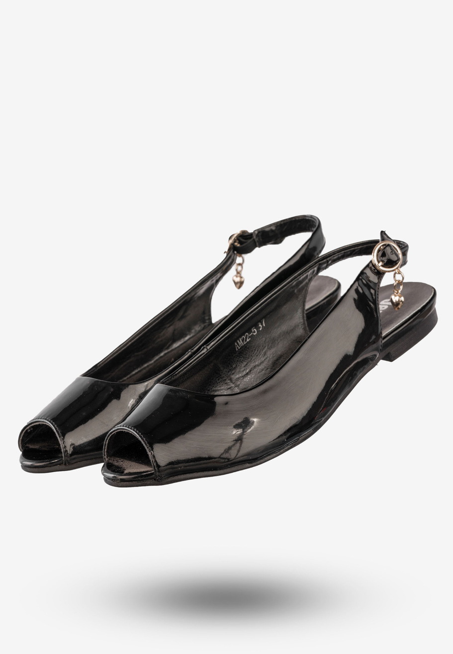 Sandały Damskie Ekoskóra Buty Eleganckie Jezzi Czarne AM22-5