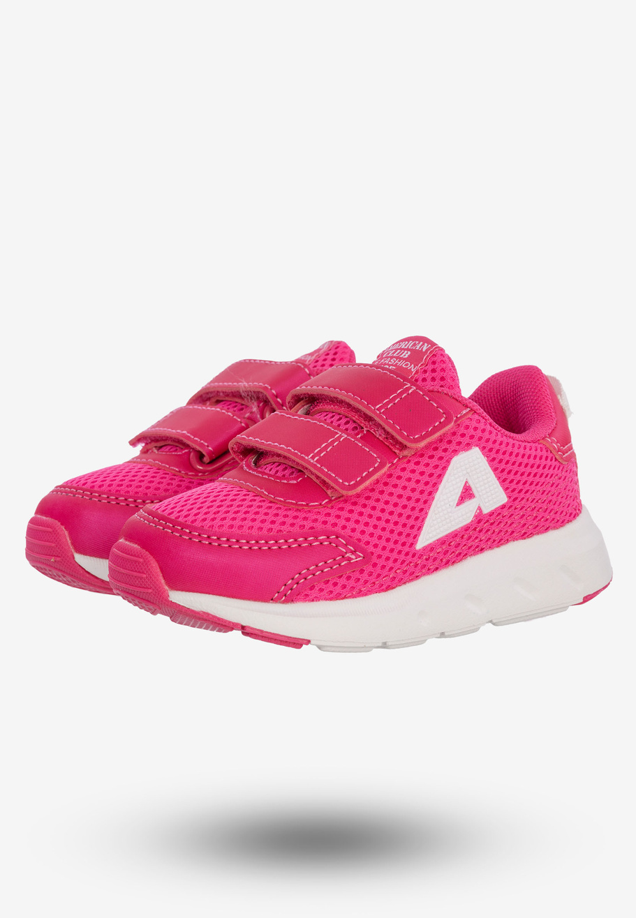Buty Sportowe Dla Dziewczynki Dziecięce Na Rzepy American Club Różowe ES127/23