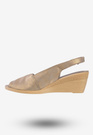 Sandały Damskie Buty Na Koturnie Eleganckie Jezzi Złote MR1638-1