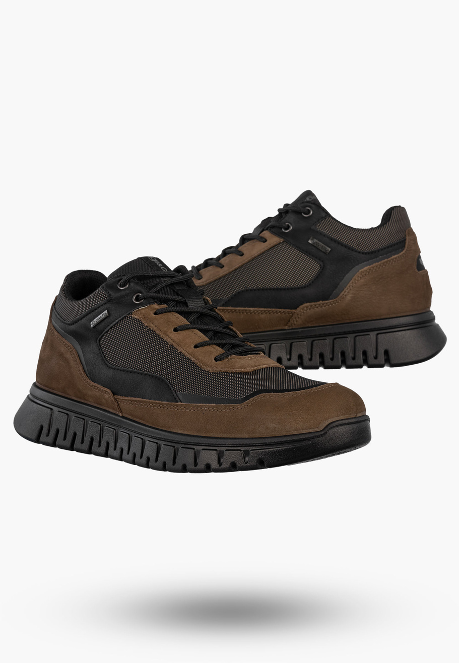 Sneakersy Męskie Skórzane Buty Wodoodporne Sportowe Brązowe IGI&CO 8619322