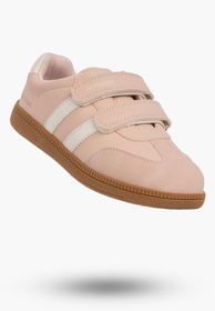 Sneakersy Dziecięce Buty Na Rzepy Sportowe Skórzana Wkładka Modne Różowe Apawwa ABC0353P