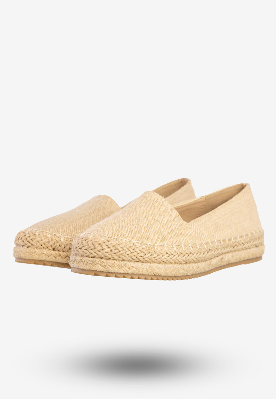 Espadryle Damskie Buty Półbuty American Club Beżowe C015-150427-9
