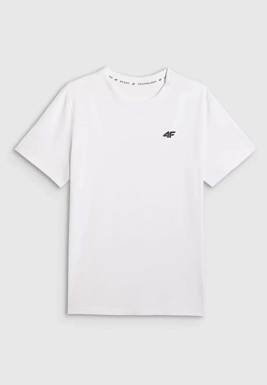 Koszulka Męska 4F T-shirt Z Logo Regular Biały 4FWMM00TTSHM3341