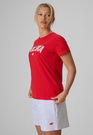 Koszulka Damska 4F Polska Czerwona T-Shirt Sportowy Kibica Bawełniany 4FRSS26TTSHF4207