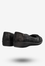 Baleriny Damskie Buty Ze Skóry Naturalnej Czarne Aloeloe Y224001