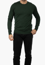 Sweter Męski Elegancki Klasyczny Basic Zielony S-Z-1-2024