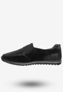Półbuty Damskie Buty Skórzane Sneakersy Czarne DK FJL160083