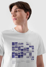 Koszulka Męska 4F T-shirt Biały z nadrukiem 4FRSS24TTSHM2107