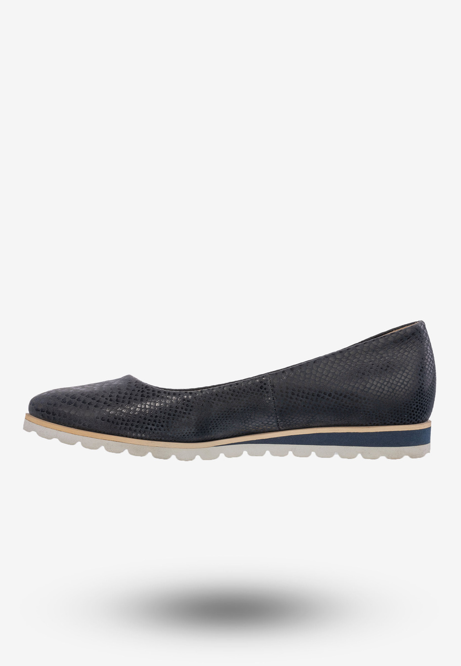 Półbuty Damskie Buty Skórzane Eleganckie Granatowe eSKa 1126