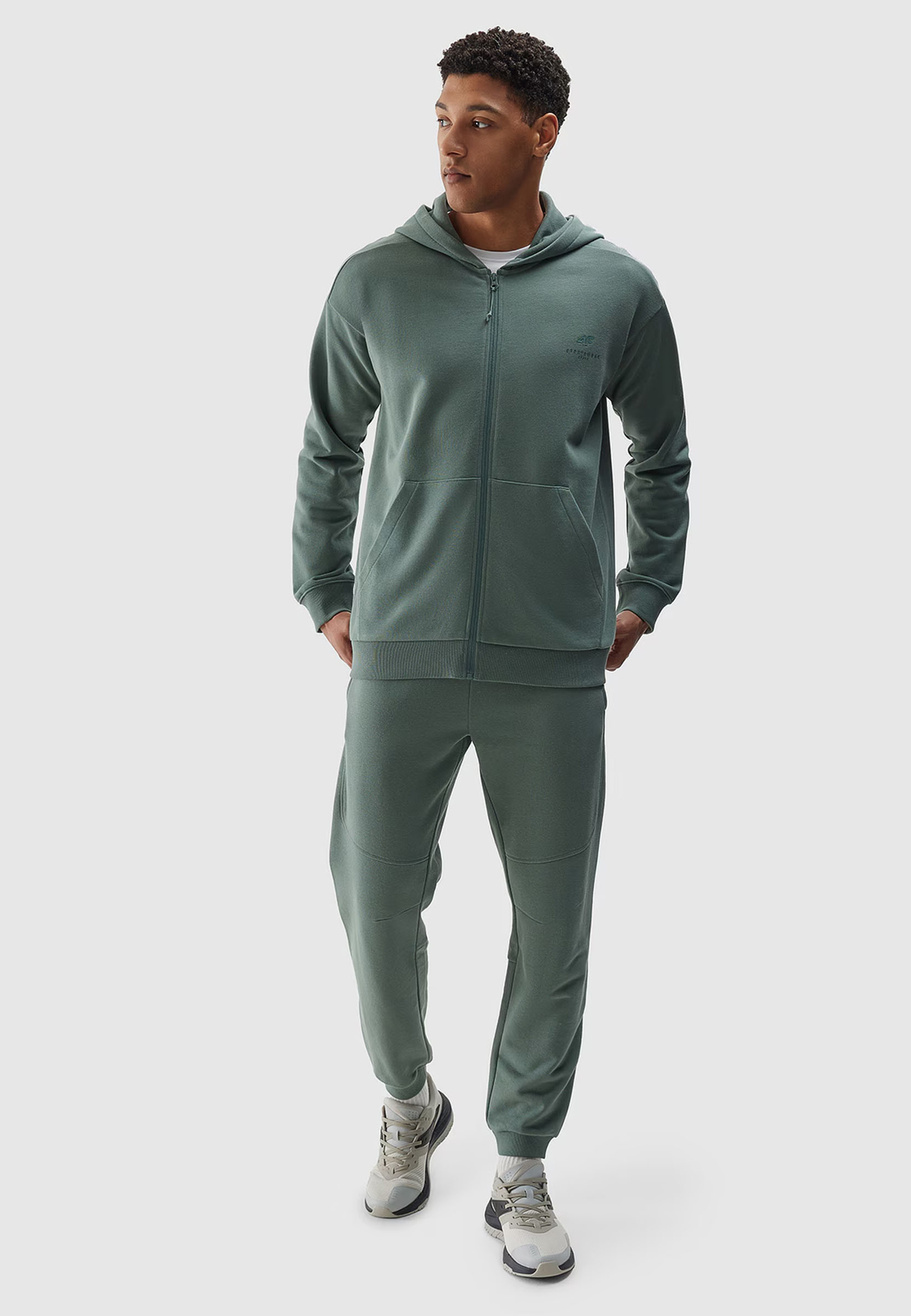 Bluza Męska 4F Khaki Rozpinana Sportowa 4FWSS24TSWSM1011