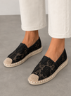 Espadryle Damskie Koronkowe Buty Casual Półbuty Letnie Czarne Potocki