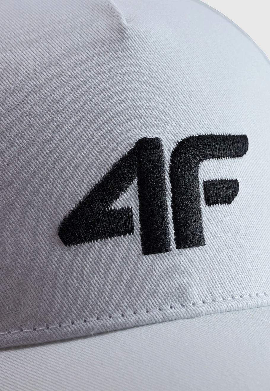 Czapka z Daszkiem 4F Damska Baseballówka Bawełniana Biała 4FWSS26ACABF549