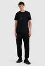 Koszulka Męska 4F T-shirt Z Nadrukiem Regular Czarna 4FWAW25TTSHM3138