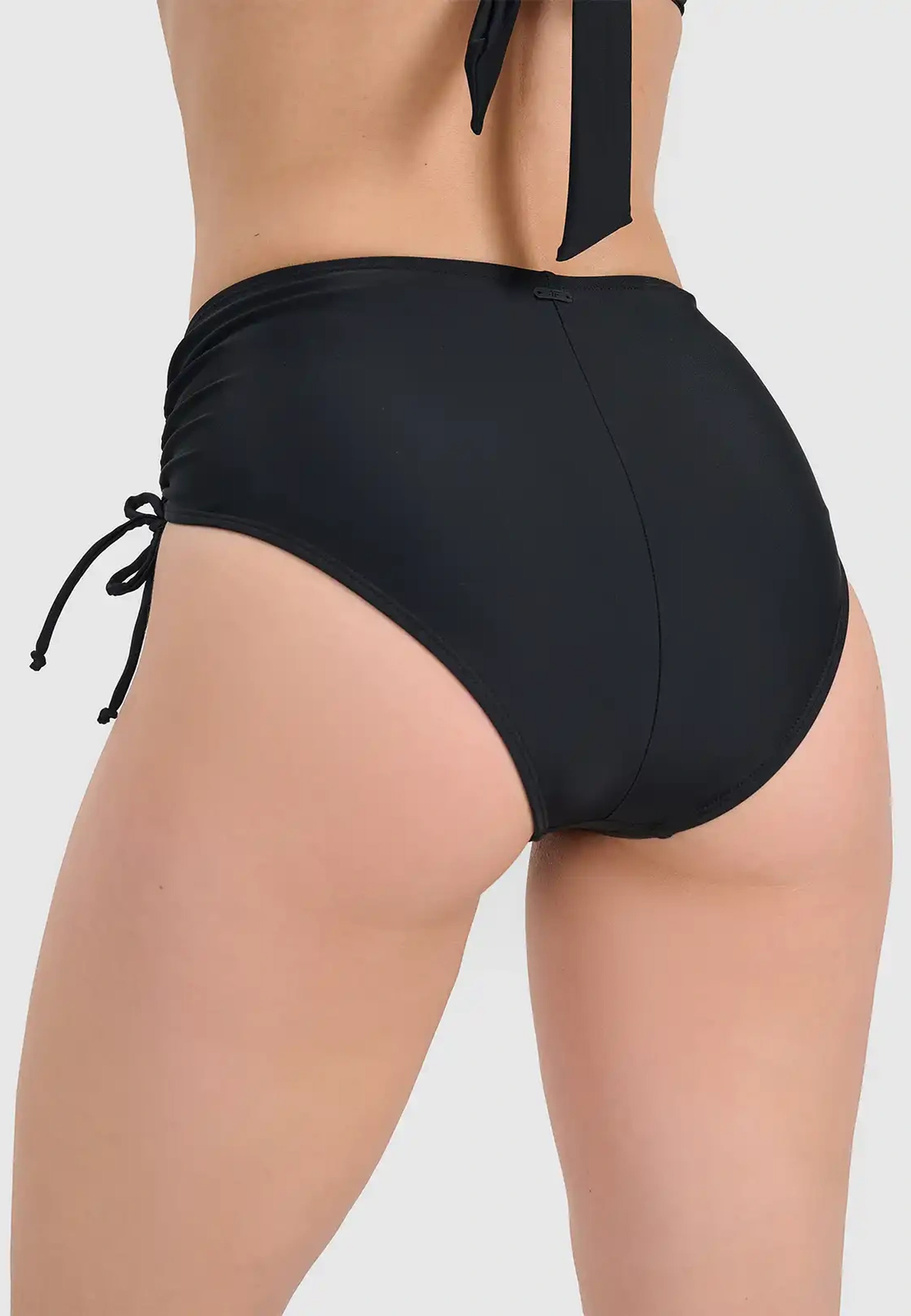 Bikini Dół Damskie 4F Strój Kąpielowy Filtr UV Wysoki Stan Czarny 4FWSS26UBKBF089
