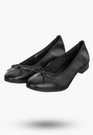 Baleriny Damskie Skórzane Buty Klasyczne Półbuty Czarne Maciejka P6800-04/00-0