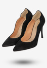 Szpilki Damskie Zamszowe Buty Na Obcasie Eleganckie Darex Czarne C780/1