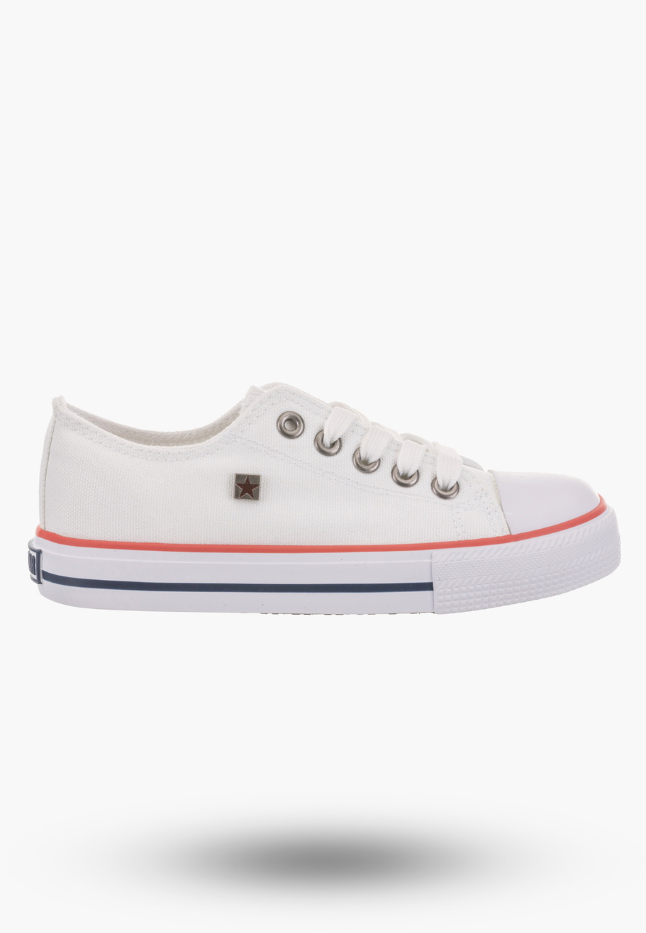Trampki Dziecięce BIG STAR Białe Buty Sznurowane DD374160