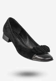 Półbuty Damskie Skórzane Buty Na Płaskim Obcasie Eleganckie Szewczyk Czarne 1422