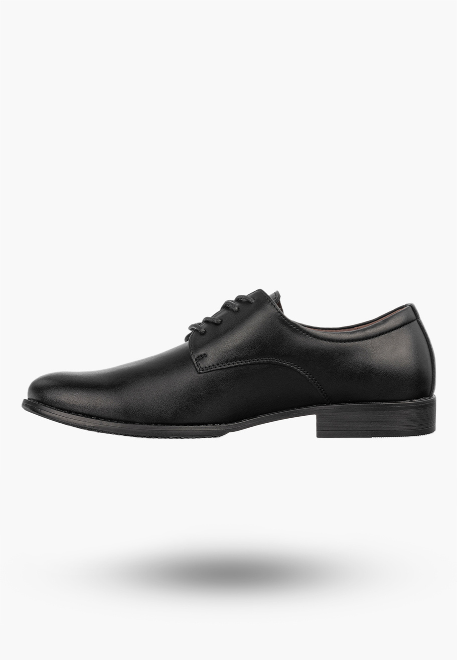 Buty Skórzane Męskie Półbuty Wizytowe Eleganckie Czarne WOJTYŁKO