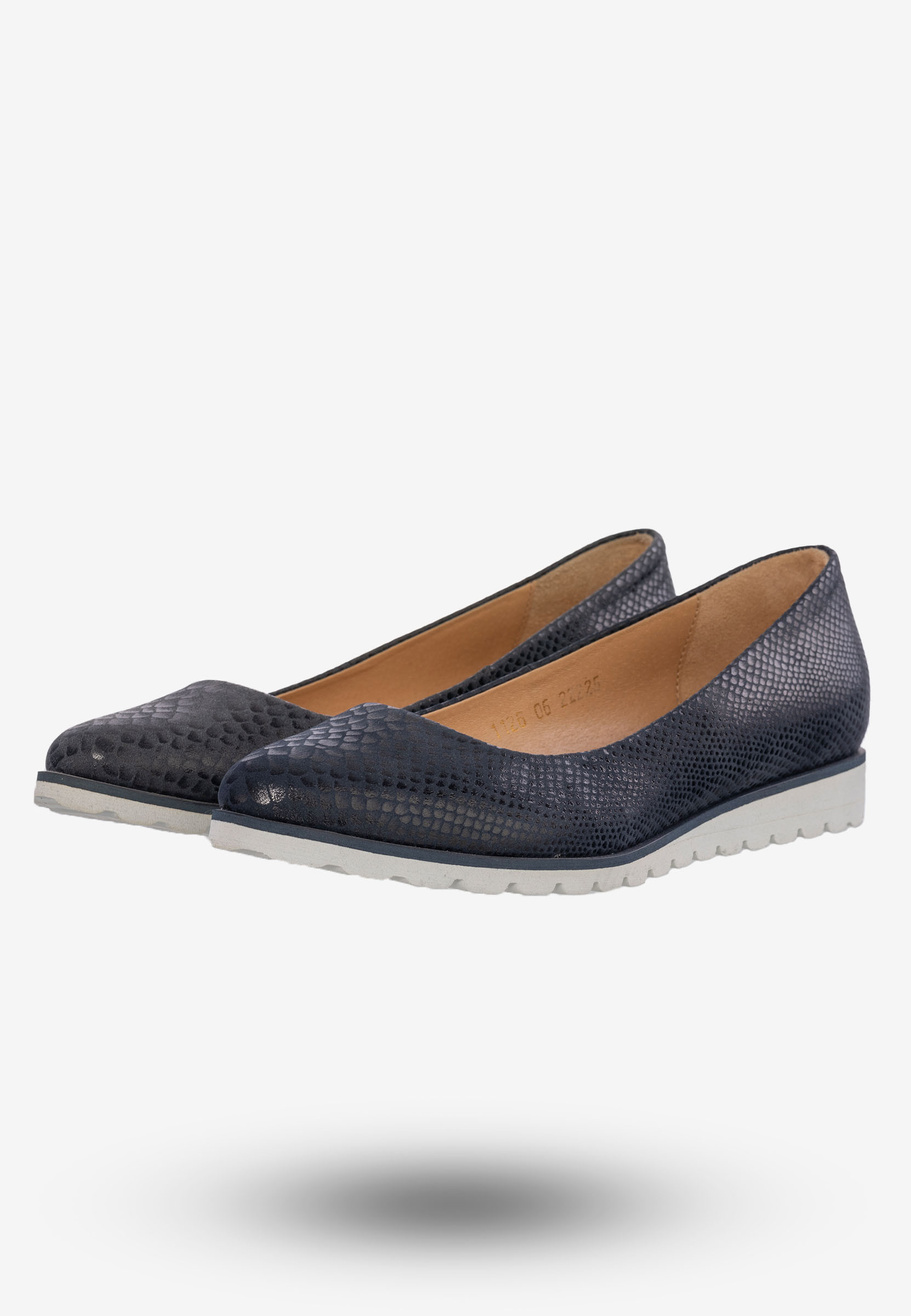 Półbuty Damskie Buty Ze Skóry Naturalnej Granatowe eSKa 1126
