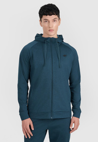 Bluza Męska 4F Sportowa Rozpinana Z Kapturem Ocieplana Szybkoschnąca Granatowe 4FWAW25TFSWM586