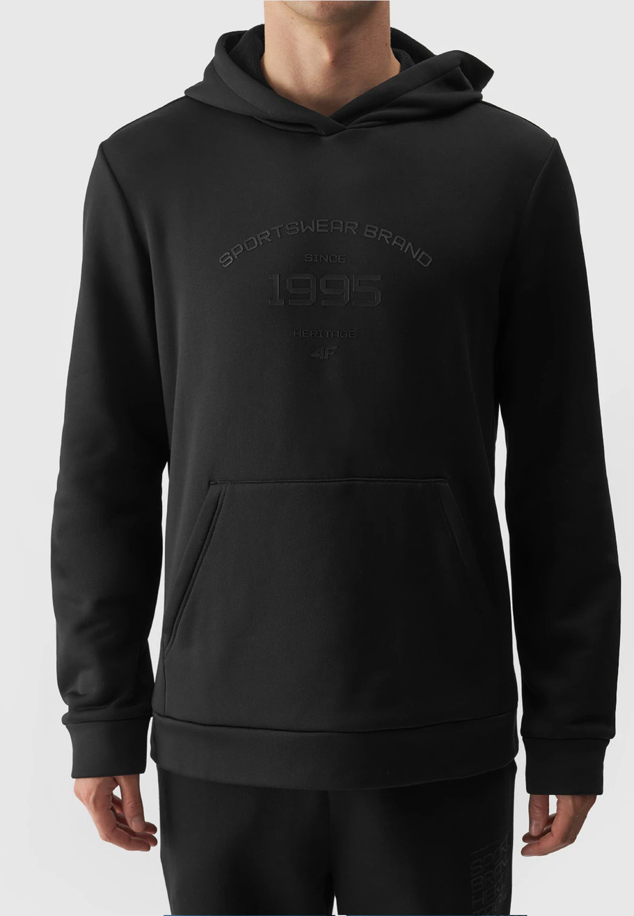 Bluza Męska 4F z kapturem Czarna Logo