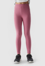 Legginsy Dziewczęce Spodnie 4F Bawełna Dzianinowe Różowe 4FJWSS24TTIGF130