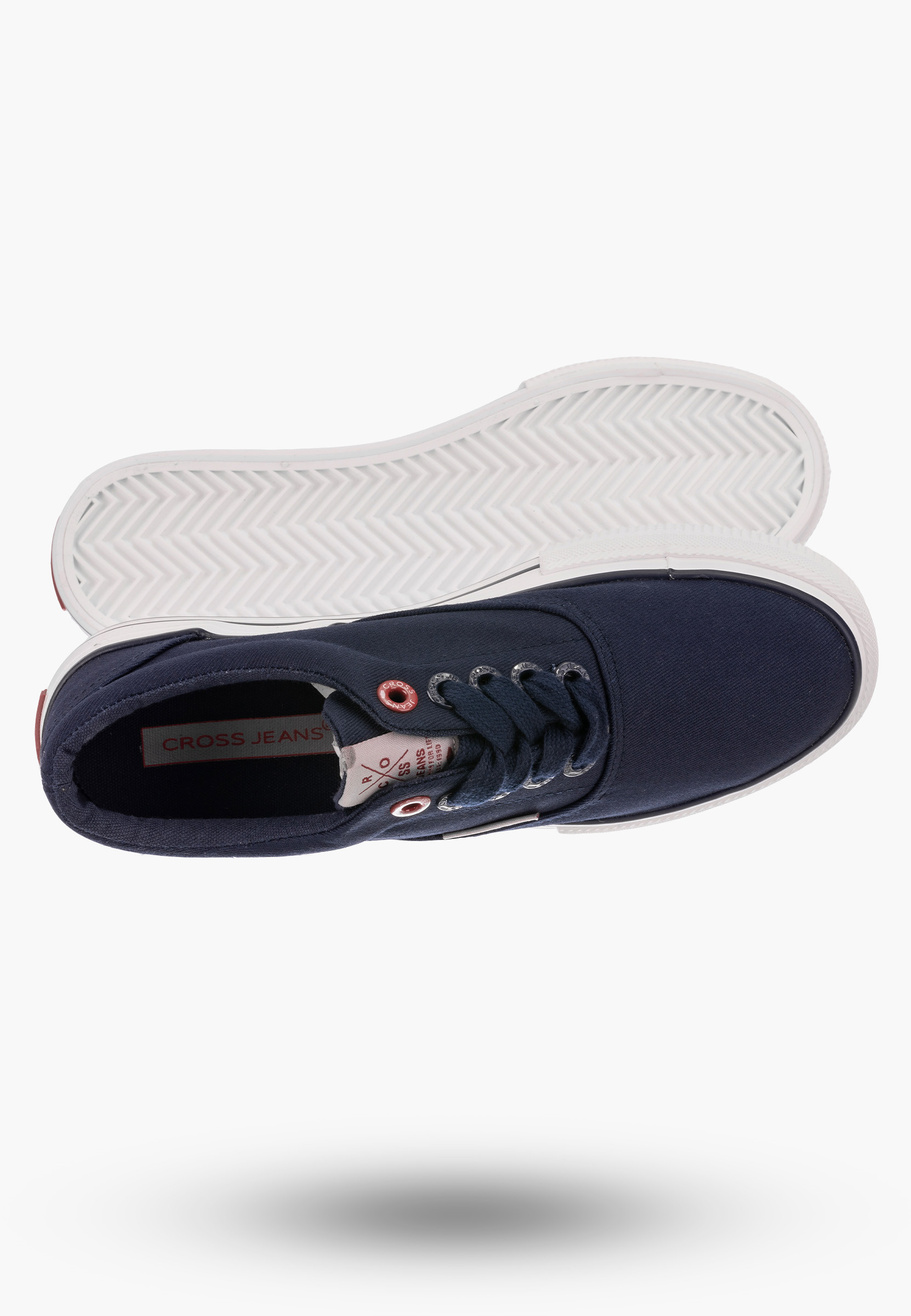 Trampki Damskie CROSS JEANS Granatowe Buty Materiałowe FF2R4003C