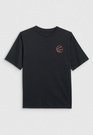 Koszulka Chłopięca 4F Oversize Bawełniana T-Shirt Casual Z Nadrukiem Czarna 4FJWAW25TTSHM2412