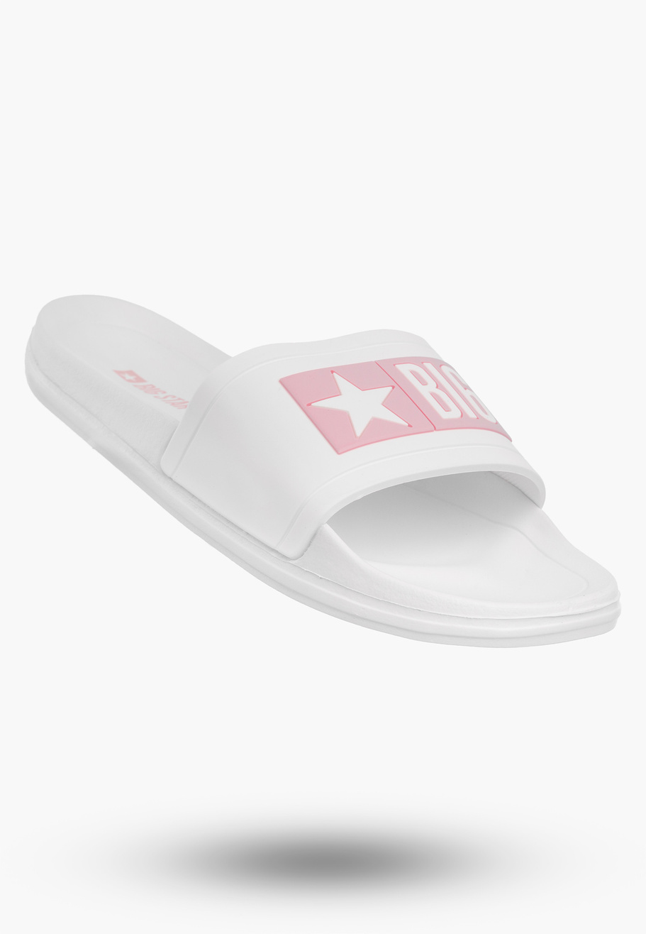 Klapki Damskie BIG STAR Sportowe Buty Na Basen Plażę Białe TT274A005