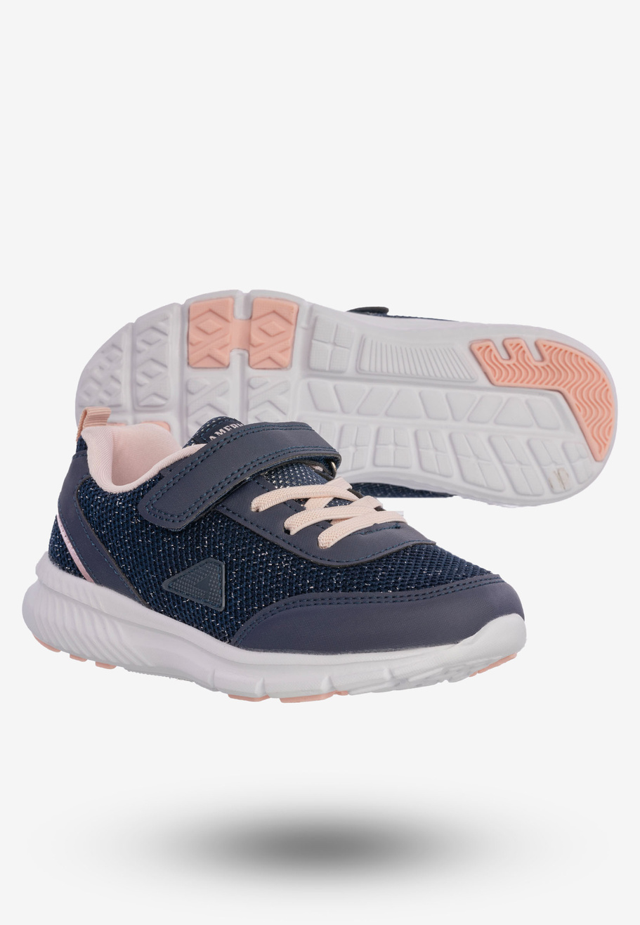Buty Sportowe Dla Dziewczynki Na Rzepy Dziecięce American Club Granatowe RL102/23
