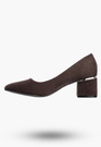 Czółenka Damskie Eleganckie Buty Na Słupku Klasyczne Modne Brązowe GOODIN