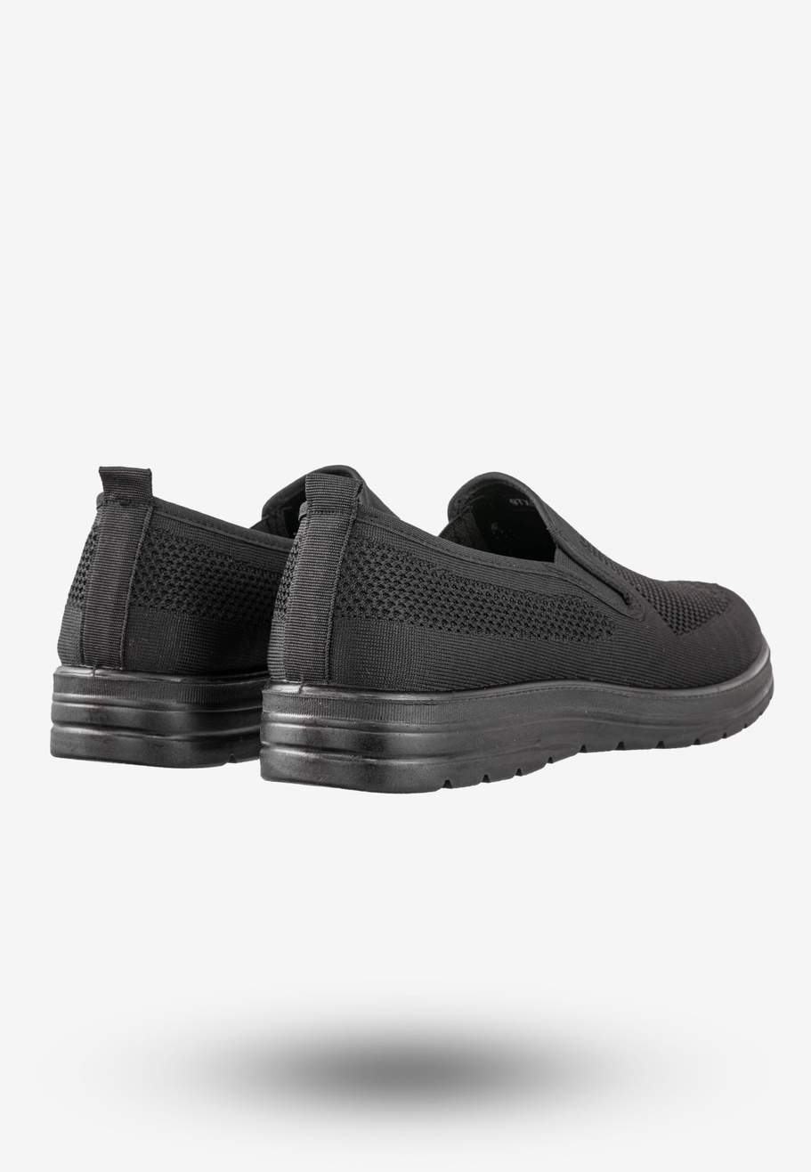 Sneakersy Męskie Buty Sportowe Wsuwane News Czarne 9TX02-1022