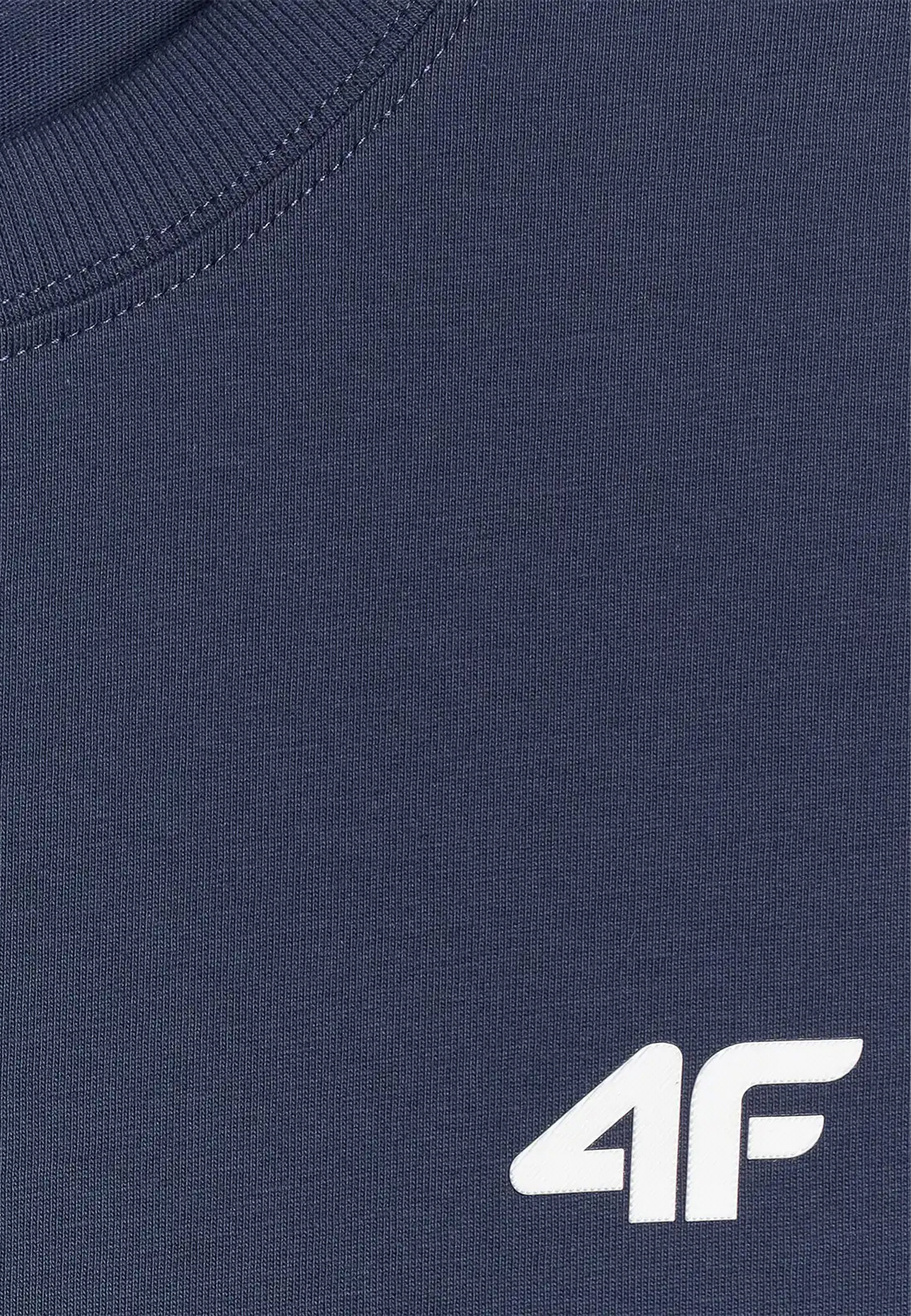 Koszulka Męska 4F T-shirt Z Logo Regular Granatowy 4FWMM00TTSHM3341