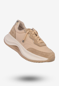 Sneakersy Damskie BIG STAR Skórzane Buty Sportowe Półbuty Beżowe RR274A345