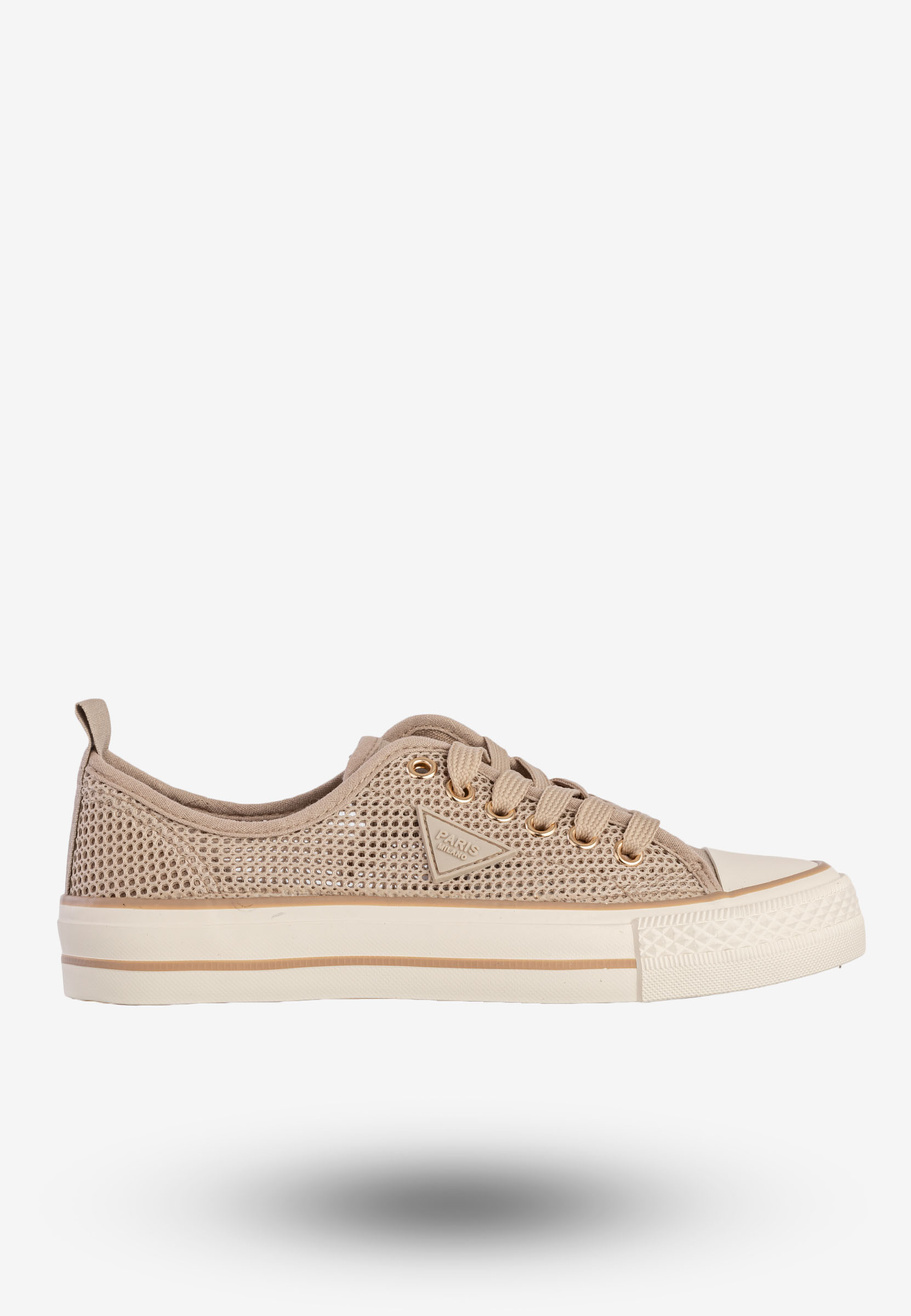 Trampki Damskie Ażurowe Buty Sportowe Khaki MSMG QY838-63