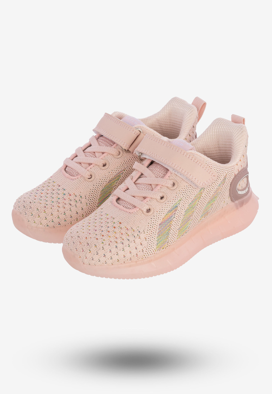 Buty Sportowe Dla Dziewczynki Dziecięce Na Rzepy American Club Różowe RL79/22