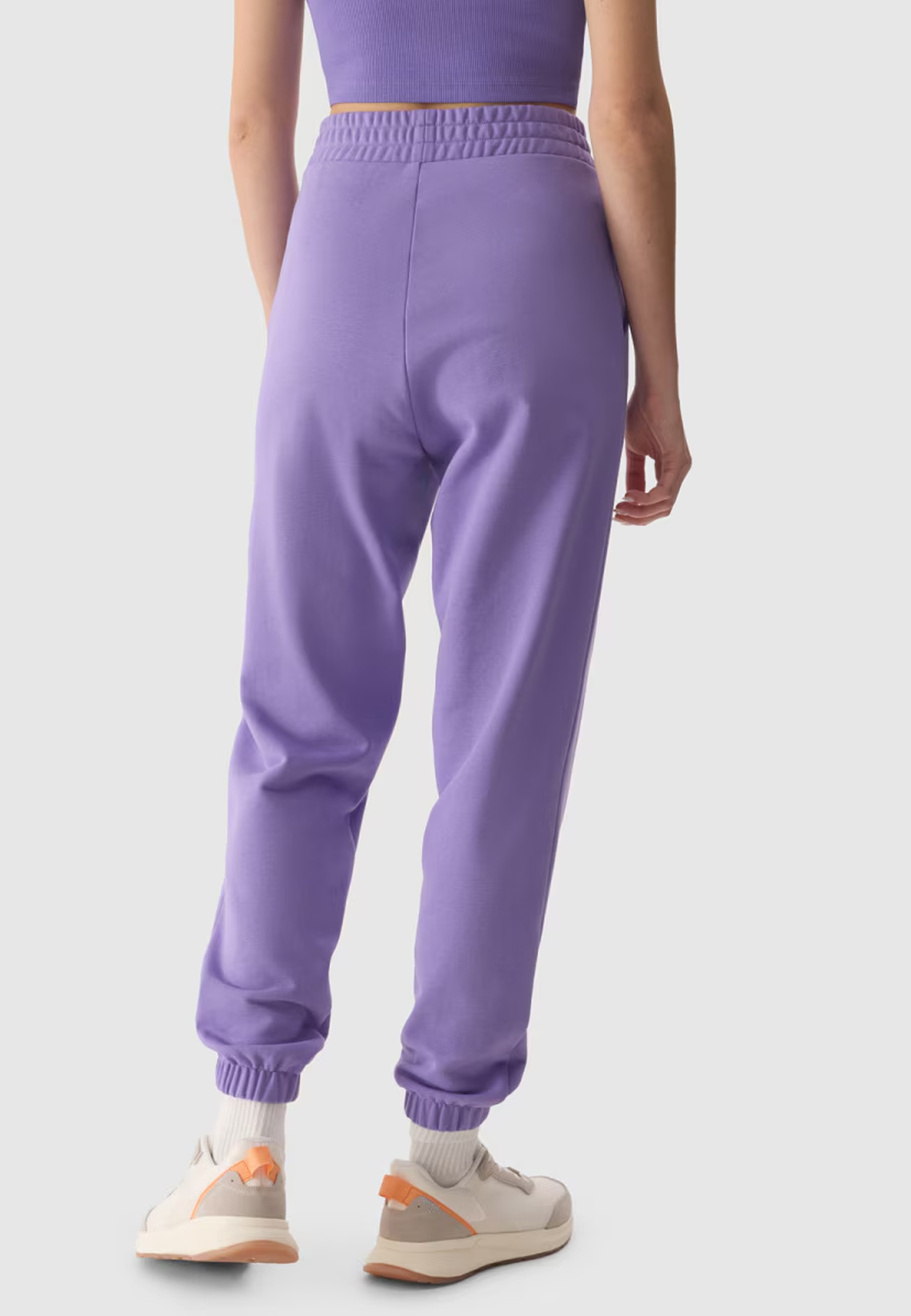 Spodnie Damskie 4F Joggery Dresowe Fioletowe 4FRSS24TTROF1054